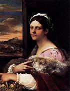Sebastiano del Piombo A Young Roman Woman oil on canvas